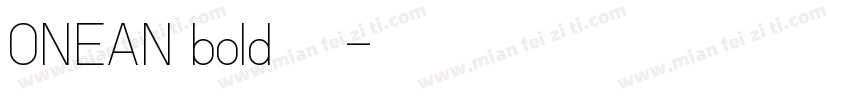 ONEAN bold字体字体转换